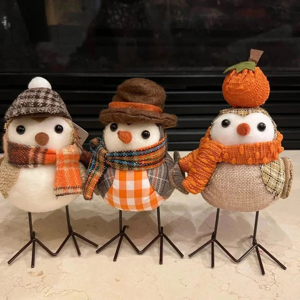 Set of 3 Walmart harvest fabric fall birds scarf glasses target inspired